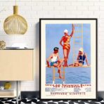 affiche piscine vintage