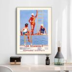 affiche piscine vintage