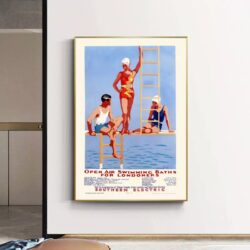affiche piscine vintage