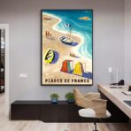affiche plage vintage