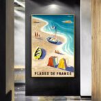 affiche plage vintage