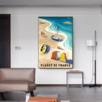 affiche plage vintage