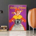 affiche publicitaire vintage cuisine