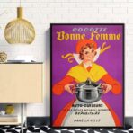 affiche publicitaire vintage cuisine