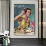 affiche publicitaire vintage femme