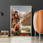 affiche Pyrénées vintage