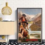 affiche Pyrénées vintage