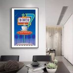 affiche restaurant vintage