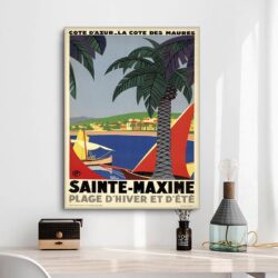 affiche rétro saint maxime
