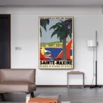affiche rétro saint maxime
