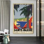 affiche rétro saint maxime