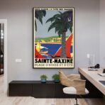 affiche rétro saint maxime