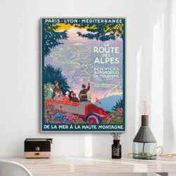 affiche route des alpes