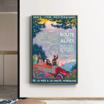 affiche route des alpes