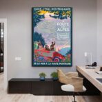 affiche route des alpes