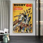 affiche rugby vintage
