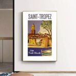 affiche saint tropez vintage