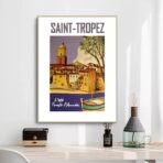 affiche saint tropez vintage