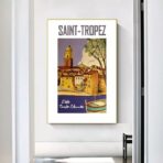 affiche saint tropez vintage