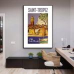 affiche saint tropez vintage