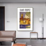 affiche saint tropez vintage