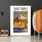 affiche saint tropez vintage