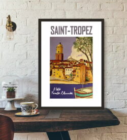 affiche saint tropez vintage