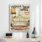 affiche salle de bain vintage