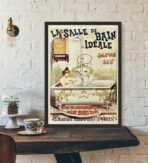affiche salle de bain vintage