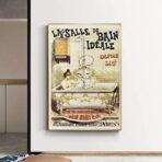 affiche salle de bain vintage