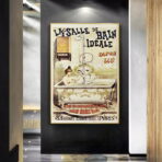 affiche salle de bain vintage