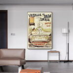 affiche salle de bain vintage