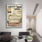 affiche salle de bain vintage