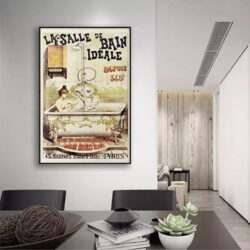 affiche salle de bain vintage