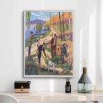 affiche scolaire rossignol vintage