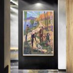 affiche scolaire rossignol vintage