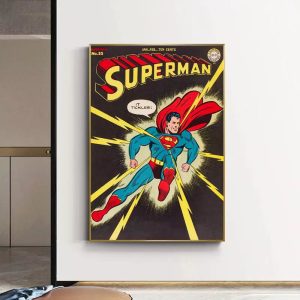 affiche super héros vintage