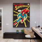 affiche super héros vintage