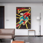 affiche super héros vintage