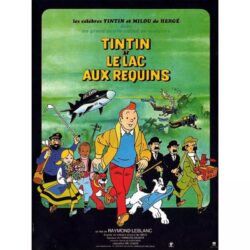 affiche tintin et le lac aux requins