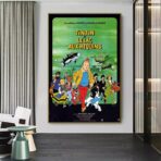 affiche tintin et le lac aux requins