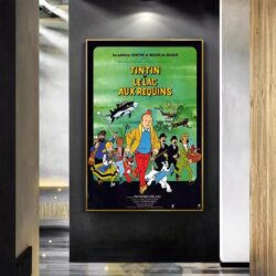 affiche tintin et le lac aux requins