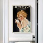 affiche toilette vintage