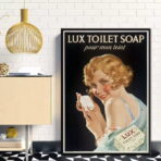 affiche toilette vintage