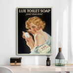 affiche toilette vintage