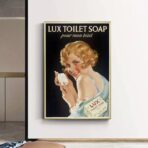 affiche toilette vintage