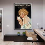 affiche toilette vintage