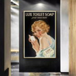 affiche toilette vintage