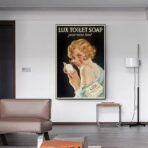 affiche toilette vintage