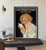 affiche toilette vintage